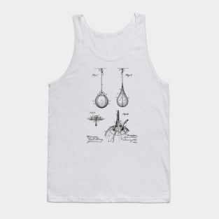 Striking Bag Vintage Patent Hand Drawing Tank Top